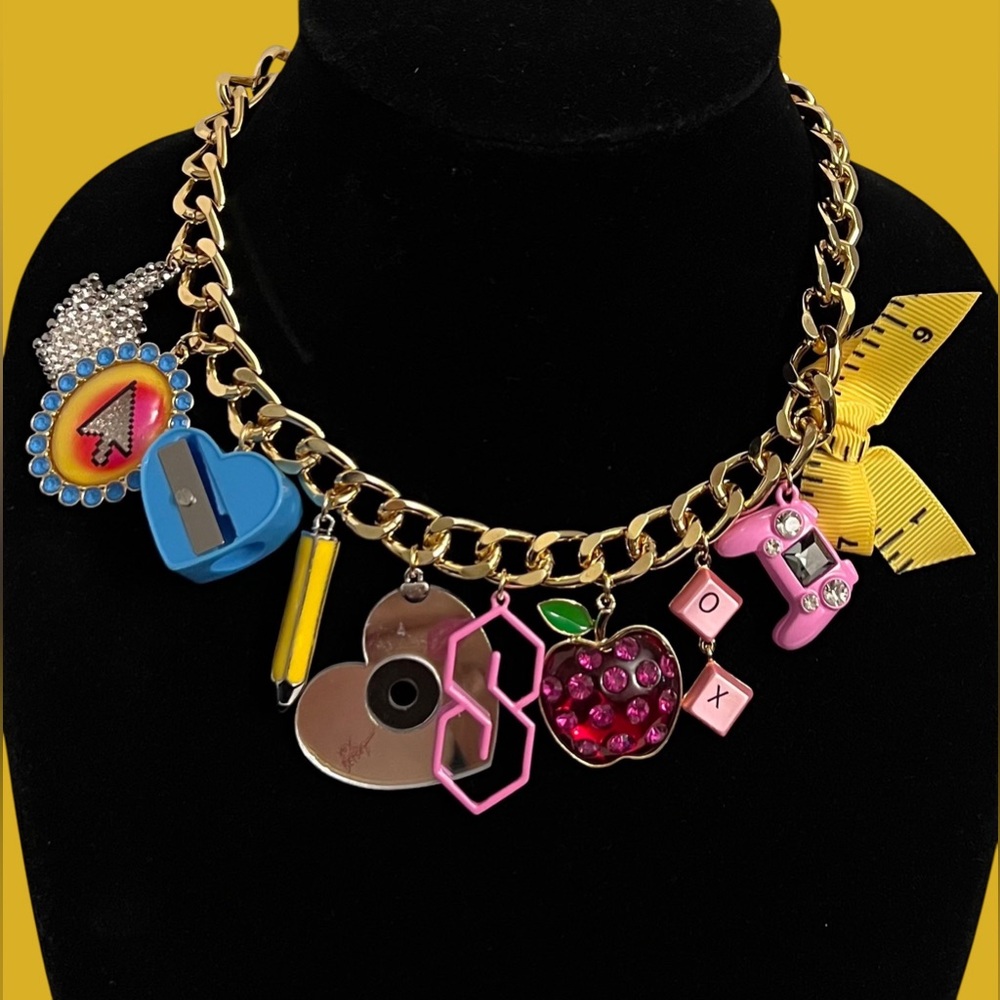 Betsey Johnson Multicolor Charm Necklace